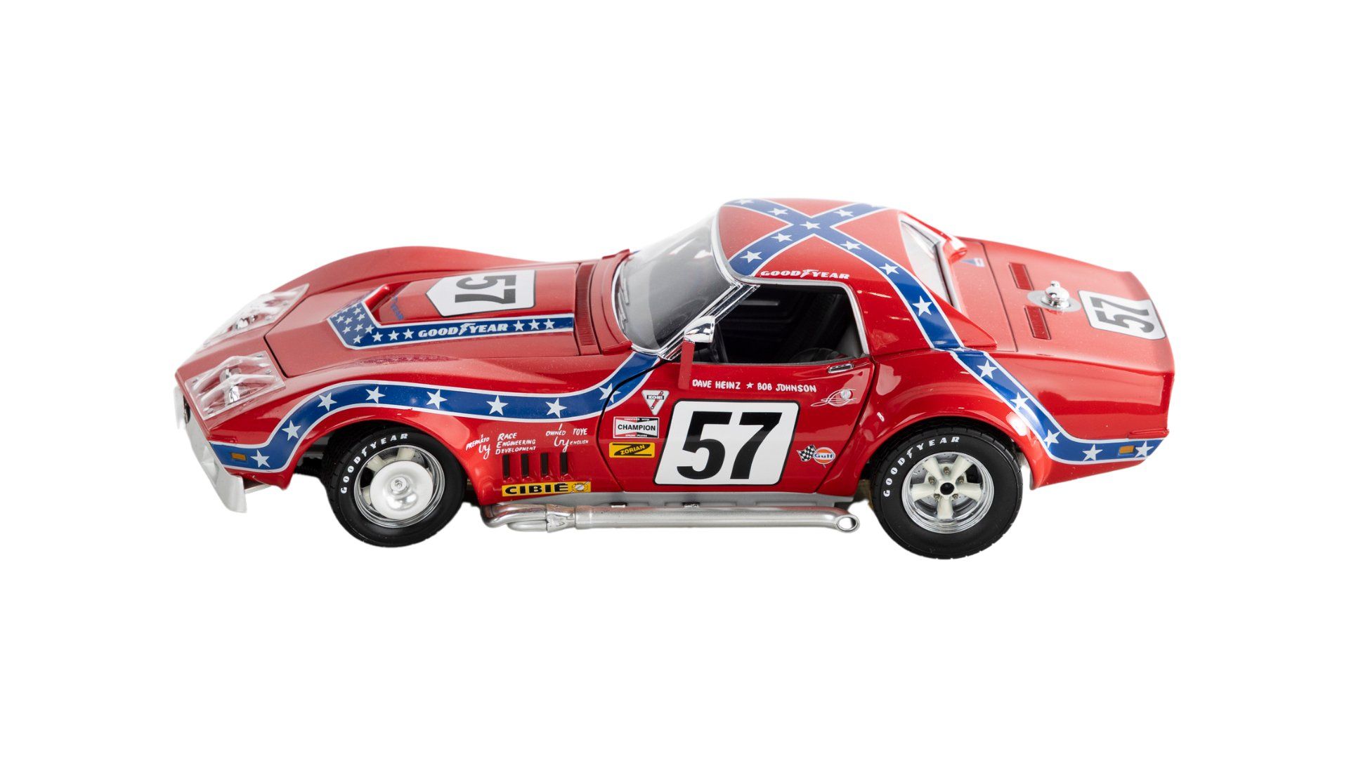 Carousel 1 1:18 1968 Corvette L-88 No. 57 Heinz/Johnson Die-Cast