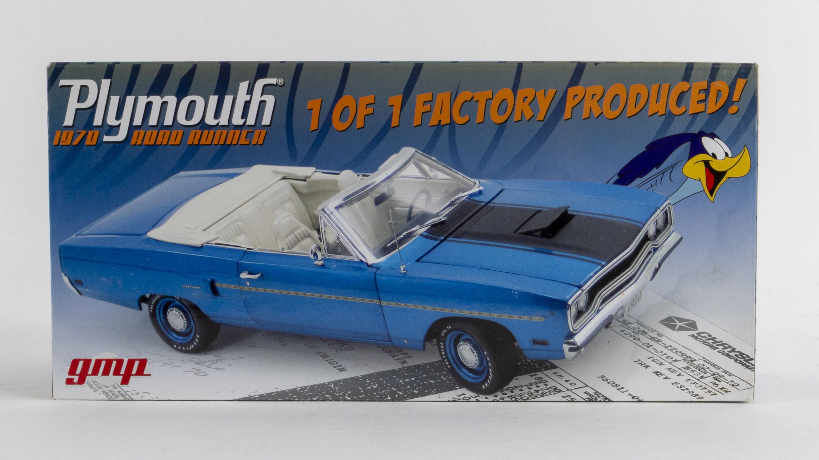 GMP 1:18 1970 Plymouth Road Runner, 1 of 1 Factory Produced