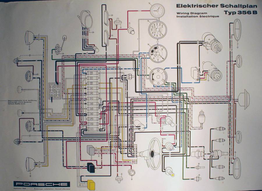 Elektrischer Schaltplan (Wiring Diagram) Typ 356 B Auction