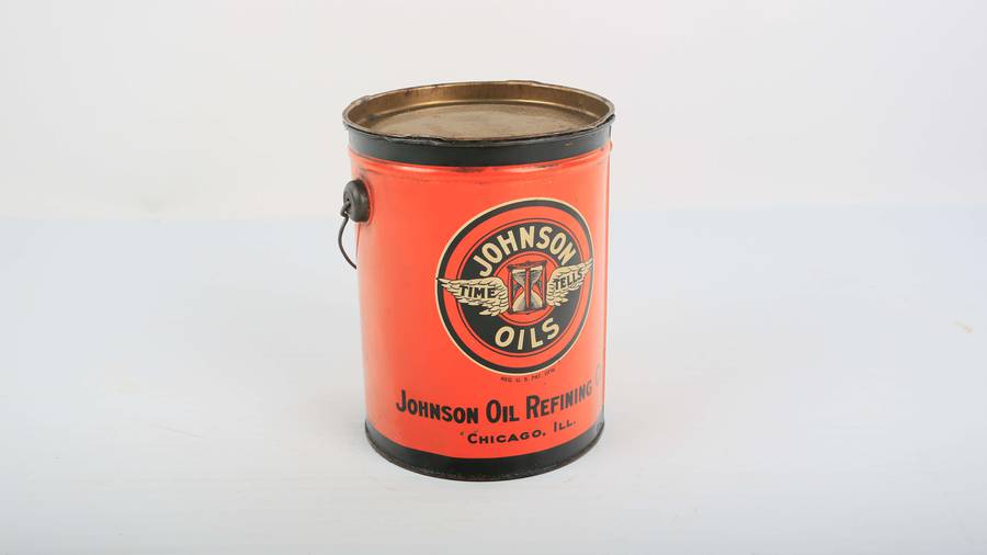 Johnson Oils Grease Can Auction Mecum On Time