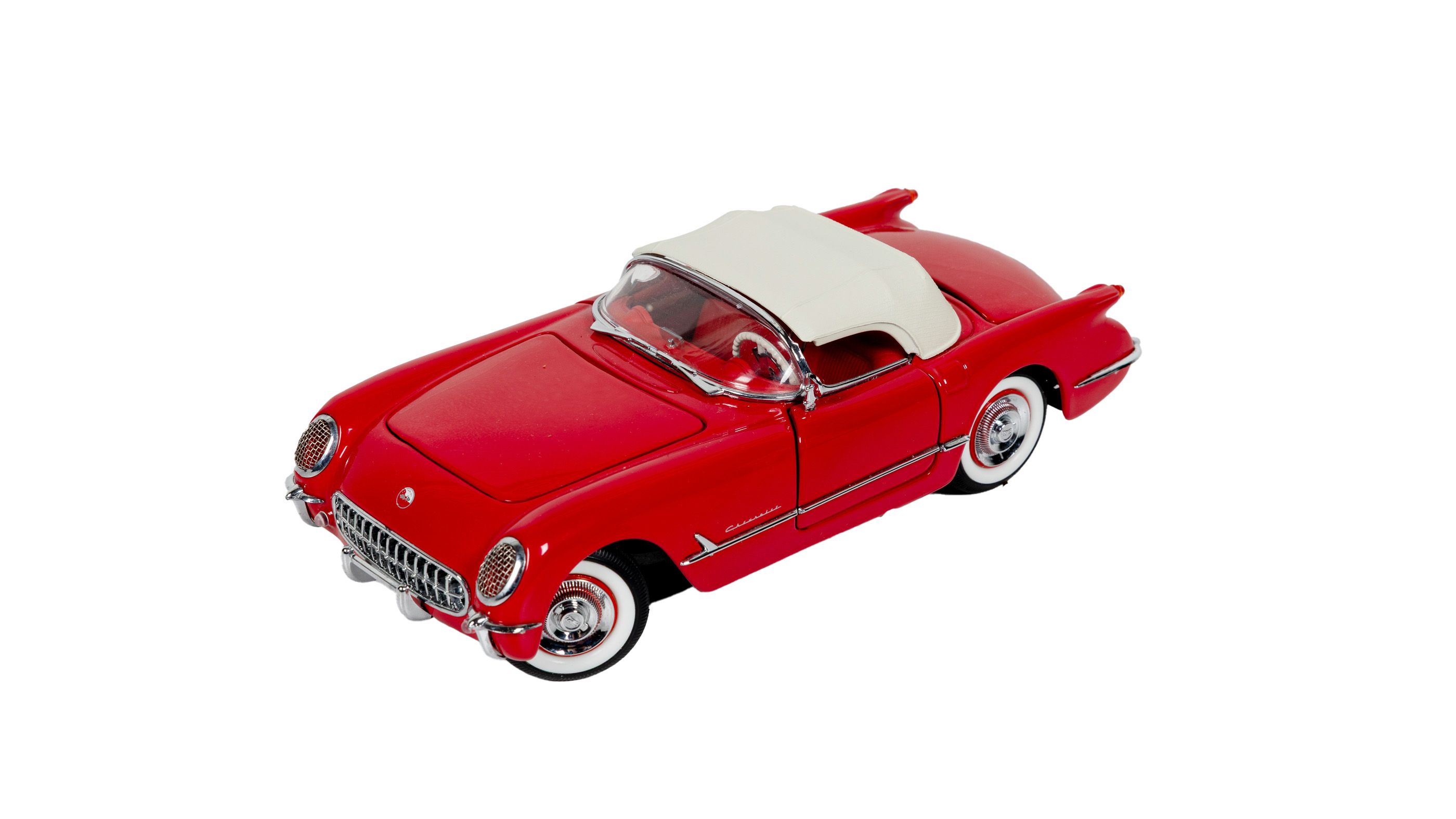 アナトミカ　クールベ　ブラッドレッド Franklin Mint 1:24 1954 Corvette Convertible – Red with White Soft