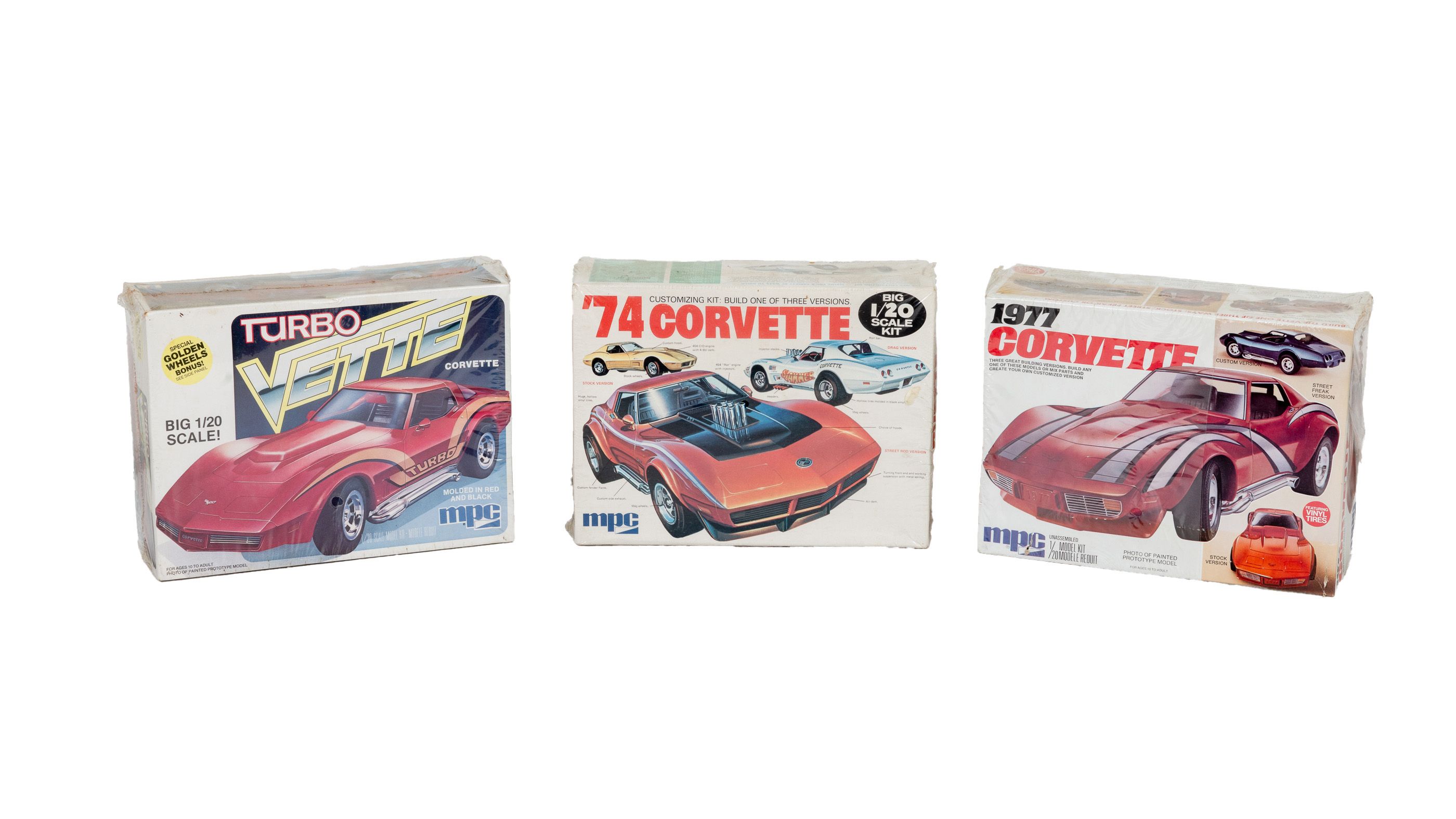 MPC 1:20 Corvette Model Kit Trio – Turbo Vette, 1974 Customizing