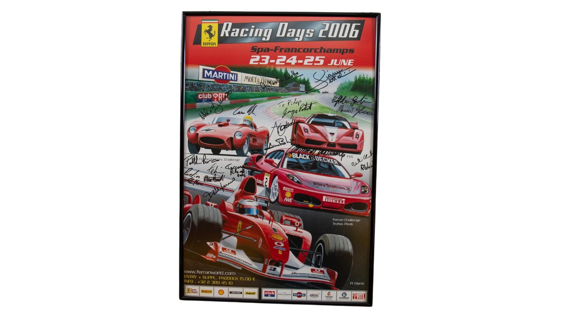 2006 Ferrari Racing Days Spa-Francorchamps Signed & Framed