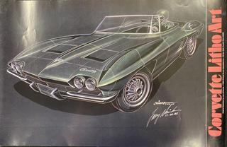 アート・デザイン・音楽 THE COMPLETE CORVETTE 1989 Corvette Coupe Art Print, C4 Corvette,man Cave Art